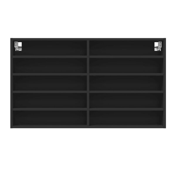 vidaXL vitriinkapp, must, 100x15x58 cm, tehispuit