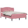 vidaXL Voodi raam peaga Roosa 160 x 200 cm Samet