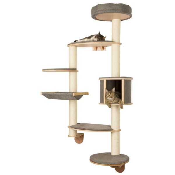 Kerbl seinale kinnitatav kassipuu Dolomit XL Tofana, hall, 185 cm