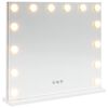 vidaXL LED Vannitoa Peegel Valge 50 x 10 x 44 cm Klaas ja teras