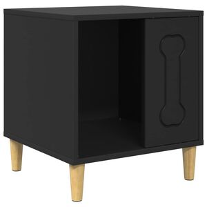 vidaXL Koerakuut Must 44 x 42 x 49 cm Tehispuit