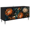 vidaXL Telerikapp LOCHEM 102 x 33 x 51 cm Must tamm Tehispuit