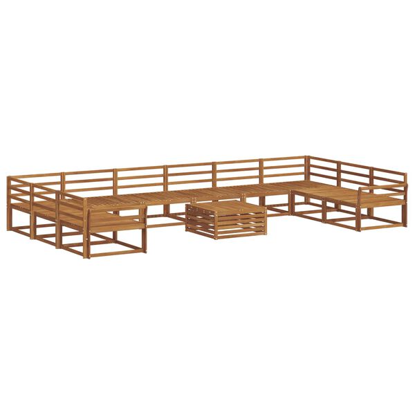 vidaXL V&auml;li diivanikomplekt 11 pcs Neutraalne Tugev akatsiapuu