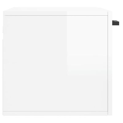 vidaXL seinakapp, kõrgläikega valge, 60 x 36,5 x 35 cm, tehispuit