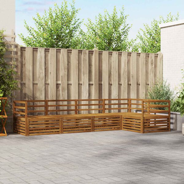 vidaXL V&auml;li diivanikomplekt 5 pcs Neutraalne Tugev akatsiapuu