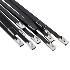vidaXL Kaabli sidumine 12 tk 4,6 x 700 mm Must