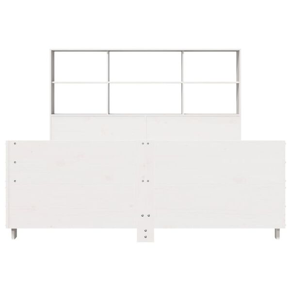 vidaXL voodiraam ilma madratsita, valge, 120 x 190 cm, m&auml;nnipuit