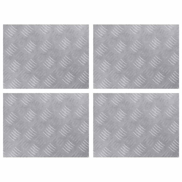 vidaXL Astme katte Ristk&uuml;lik 4 pcs H&otilde;bedane 40 x 30 cm Alumiinium