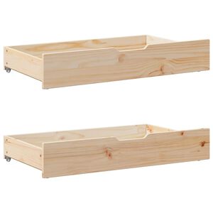 vidaXL ratastega voodisahtlid 2 tk, 95 x 55 x 17 cm, m&auml;nnipuit