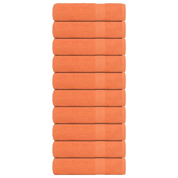 vidaXL vannitoar&auml;tikud FROGN 10 tk, oranž, 100x150 cm, 360 g/m&sup2;