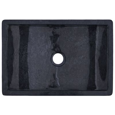 vidaXL vannitoakapp mustade marmorvalamutega, tiikpuu