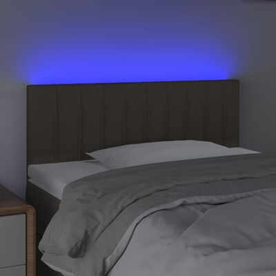 vidaXL LED-voodipeats, pruunikashall, 90x5x78/88 cm, kangas