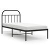 vidaXL metallist voodiraam peatsiga, must, 90 x 190 cm