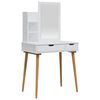 vidaXL Tualettlaua komplekt FAUSKE 3 pcs Valge 76 x 50 x 143 cm