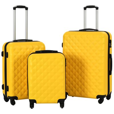 vidaXL kõvakattega kohver 3 tk kollane ABS
