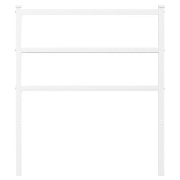 vidaXL metallist voodipeats, valge, 80 cm