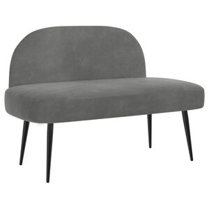 vidaXL Polsterdatud pink seljatoega Tumehall 110 x 60 x 76 cm Samet