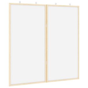 vidaXL Teabepaneel 80 x 80 x 1.4 cm M&auml;nnipuit Valge Kokkupandav