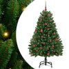 vidaXL Tehisj&otilde;ulupuu koos 150 LED-iga Roheline 150 cm PVC ja metall