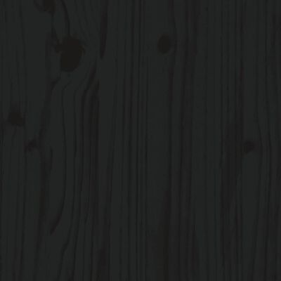 vidaXL raamaturiiul/ruumijagaja, must, 80x25x70 cm, täismännipuit