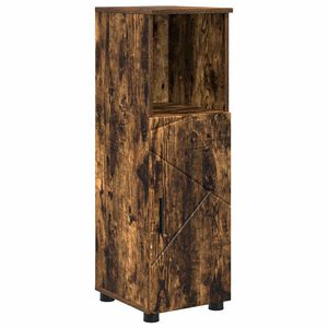 vidaXL Vannitoa kapp ladustamisega Suitsetatud tamm 30 x 35 x 95 cm
