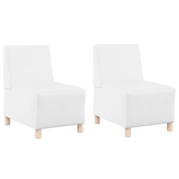 vidaXL K&auml;etugedeta mooduldiivani element 2 pcs Valge 55 x 74 x 82 cm