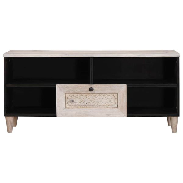 vidaXL TV &Uuml;ksused sahtliga riiuliga Valge 105 x 33 x 46 cm Tehispuit