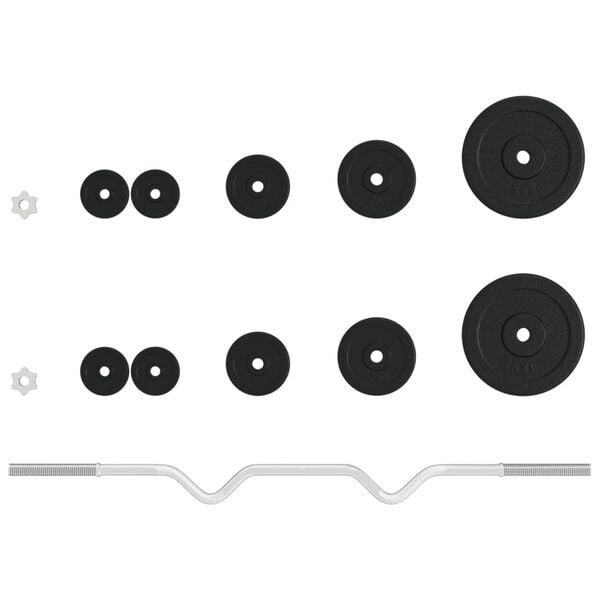 vidaXL ketastega kang 30 kg malm ja kroomitud teras