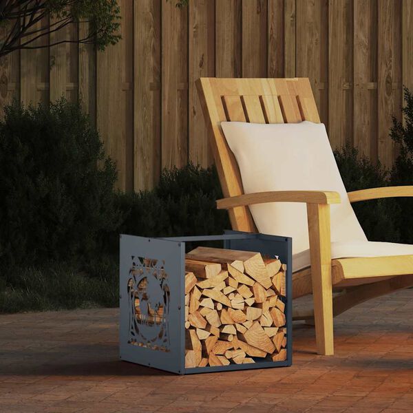 vidaXL küttepuude rest, 40x40x40 cm, külmvaltsitud teras
