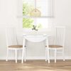 vidaXL söögitoolid patjadega, 2 tk, valge, kautšukipuit