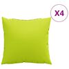 vidaXL diivanipadjad 4 tk, erkrohelised, 60 x 60 cm, kangas