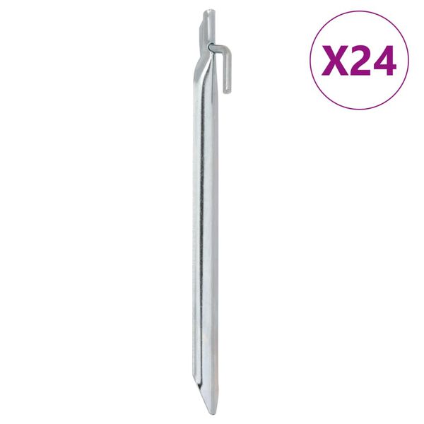 vidaXL U-kujulised telgivaiad 24 tk, 25 cm Ø20 mm, tsingitud teras
