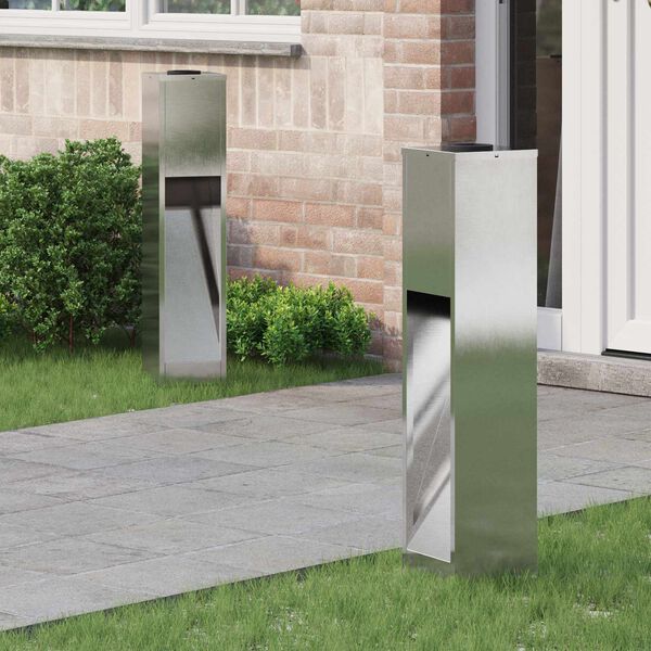 vidaXL P&auml;ikese Led Rada Valgus 2 pcs H&otilde;bedane Roostevaba teras