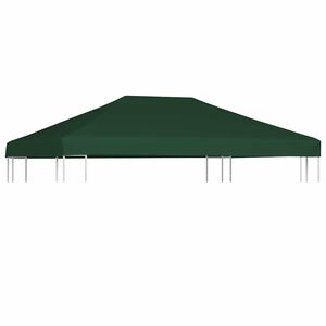 vidaXL varjualuse katus 310 g/m&sup2; 4 x 3 m, roheline