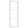 vidaXL siseuks, 76 x 201,5 cm, valge, ESG-klaas ja alumiinium