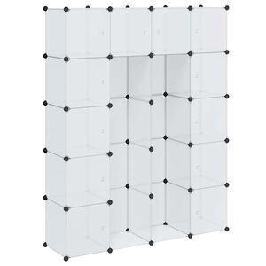 vidaXL modulaarne kapp 14 sektsiooni, valge 37 x 146 x 180,5 cm
