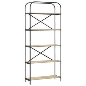 vidaXL Raamatukapp Sonoma tamm 80 x 30 x 183 cm Tehispuit