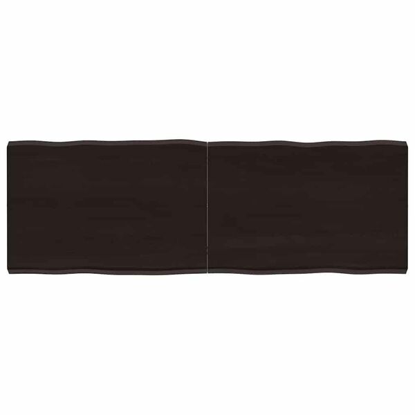 vidaXL lauaplaat, tumepruun, 120 x 40 x (2-4) cm, t&ouml;&ouml;deldud t&auml;ispuit