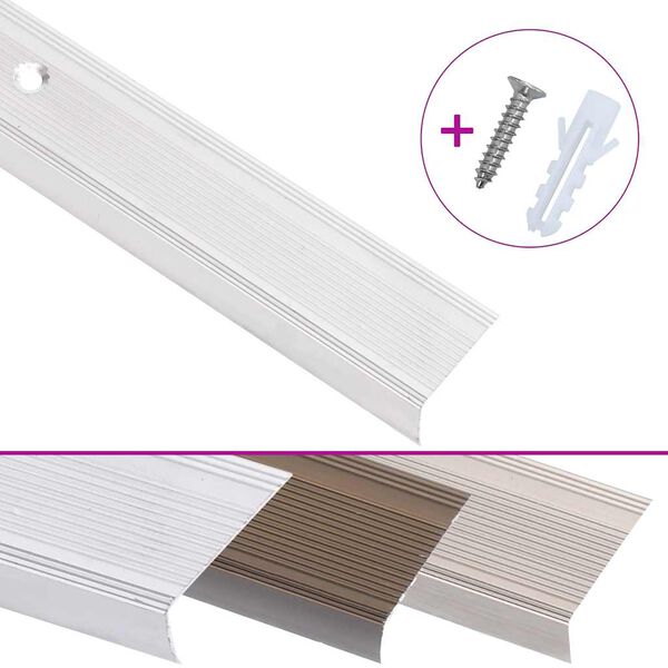 vidaXL trepikaitsmed L-kujulised 15 tk, alumiinium, 100 cm, h&otilde;bedane