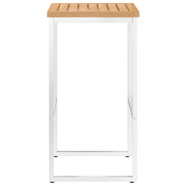 vidaXL aiatoolid, 2 tk, toekas tiikpuu ja roostevaba teras