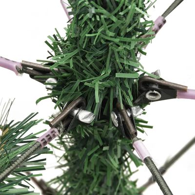 vidaXL kunstlik hingedega jõulupuu männikäbide ja marjadega, 210 cm