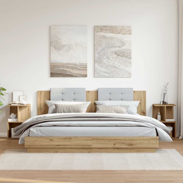 vidaXL &ouml;&ouml;kapid 2 tk, artisan tamm, 35x35x55 cm, tehispuit