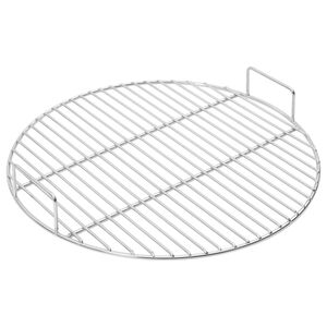 vidaXL &uuml;mmargune grillrest k&auml;epidemetega, &Oslash;34,5 cm, roostevaba teras