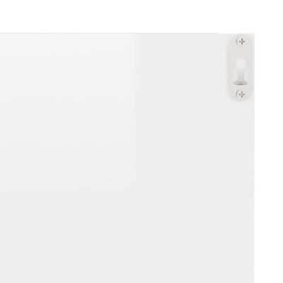 vidaXL seinariiulid 4 tk, kõrgläikega valge, 40x11.5x18 cm