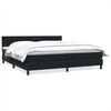 vidaXL Box Vedruvoodi Madratsiga Must 200x210 cm samet