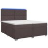 vidaXL Vedruvoodi madratsiga peaga Tume pruun 200 x 200 cm kangas