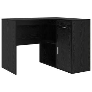vidaXL Nurgalaud sahtliga riiuliga uksega Must tamm 102 x 88 x 75 cm