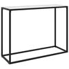 vidaXL konsoollaud, valge, 100 x 35 x 75 cm, karastatud klaas