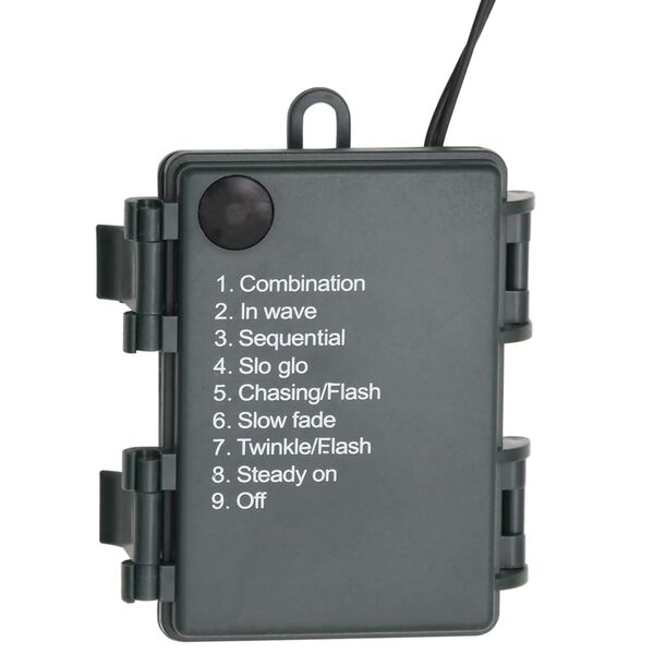 vidaXL j&otilde;ulup&auml;rg LED-tuledega, roheline, 45 cm, PVC