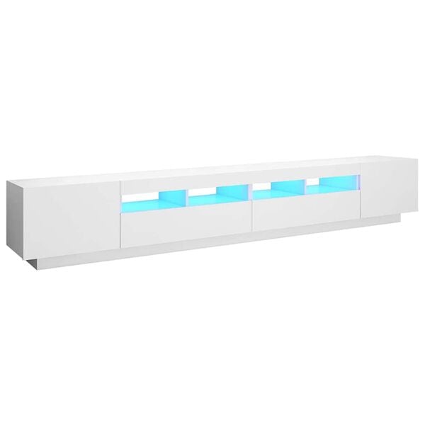 vidaXL telerialus LED-tuledega, valge, 260 x 35 x 40 cm